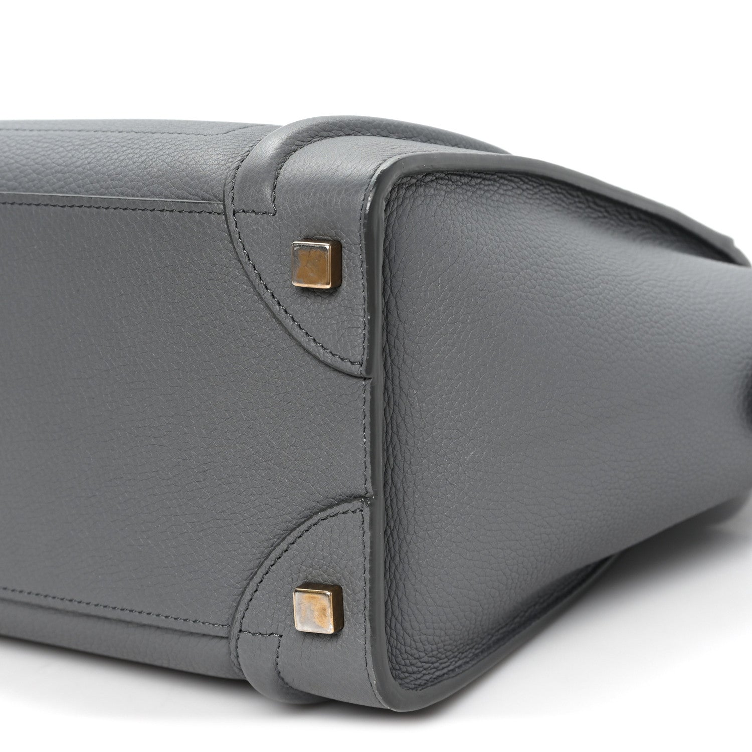 Celine Baby Drummed Calfskin Micro Luggage Kohl 9 of 11