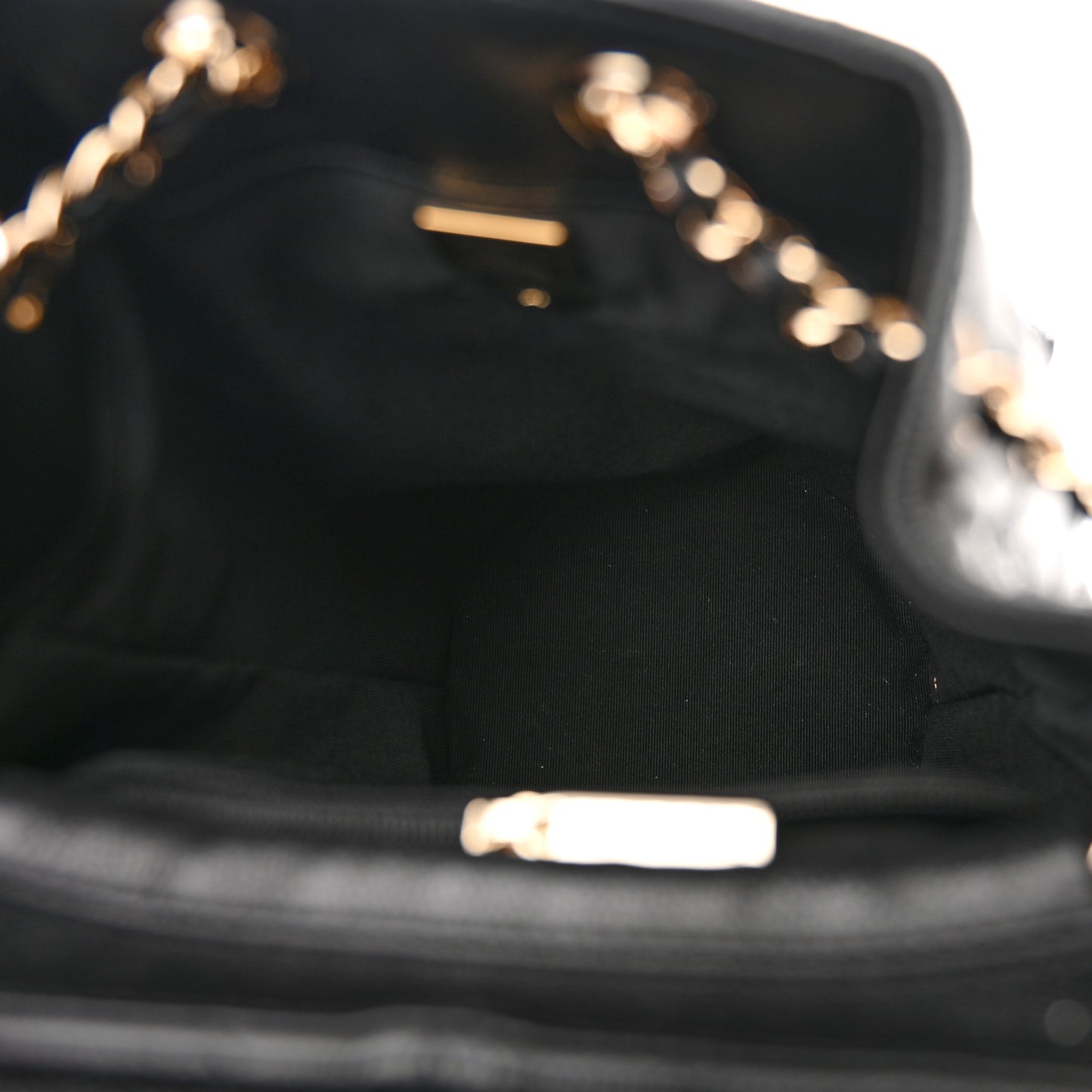 Caviar Quilted Pockets Backpack Black