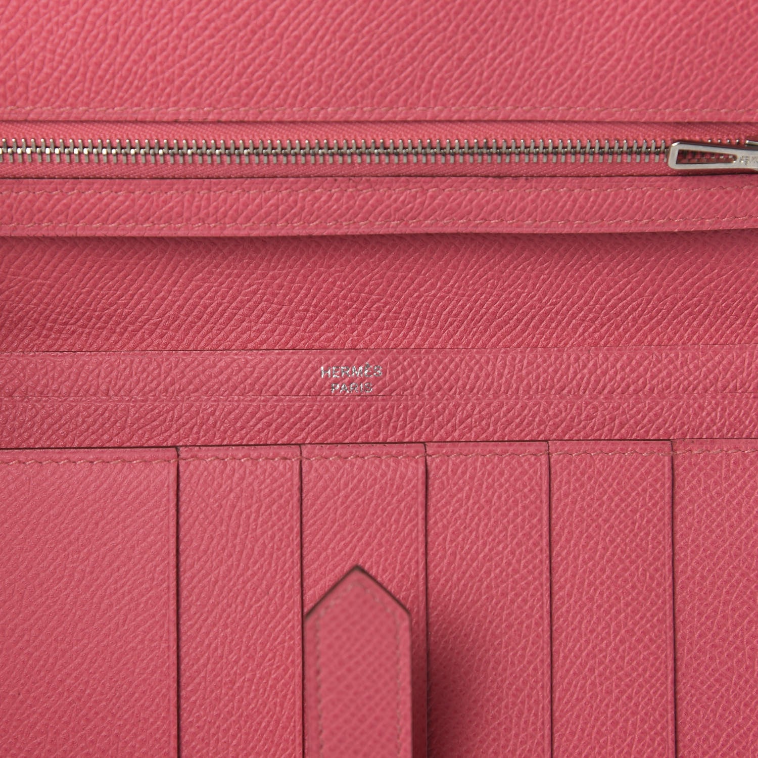Hermes Epsom Bearn Gusset Wallet Rose Azalee 8 of 10
