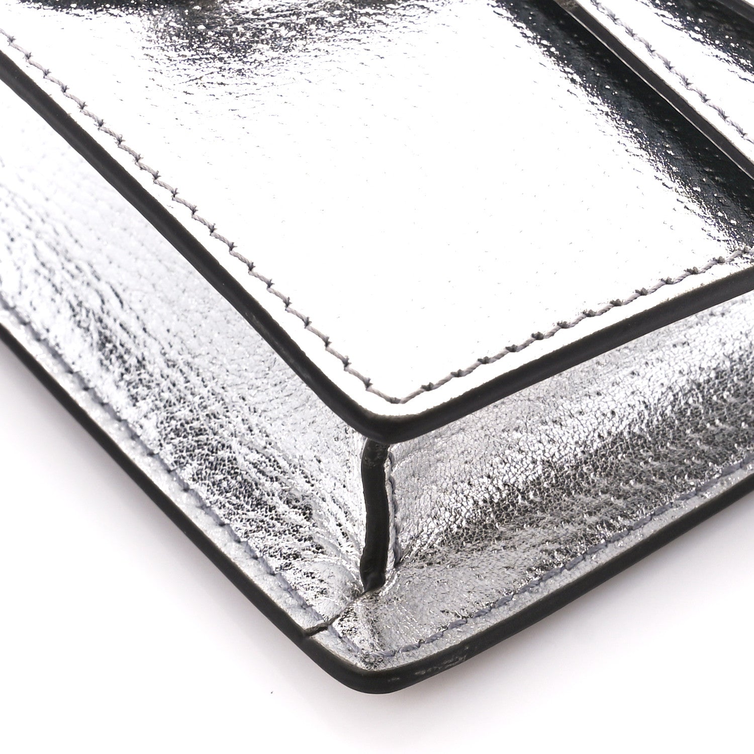Gucci Metallic Calfskin Super Mini Dionysus Shoulder Bag Silver 10 of 13