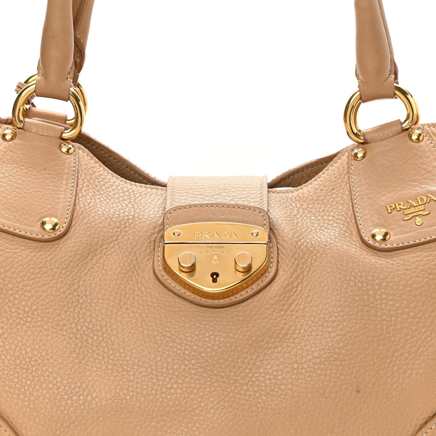 Vitello Daino Pushlock Tote Sughero