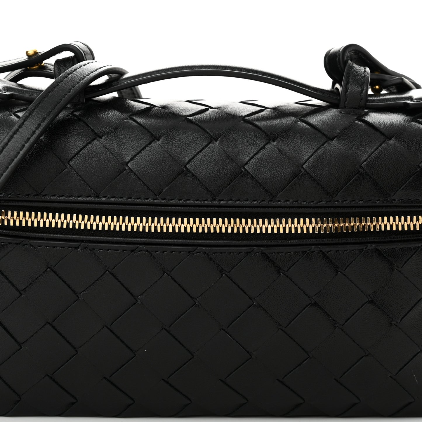 Calfskin Intrecciato Bang Bang Vanity Case Black