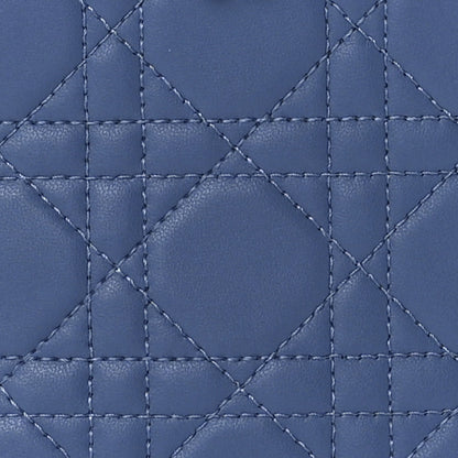 Christian Dior Lambskin Cannage Lady Dior Phone Holder Denim Blue 11 of 11
