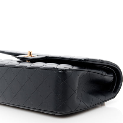 Chanel Lambskin Quilted Medium Double Flap Black 11 of 12