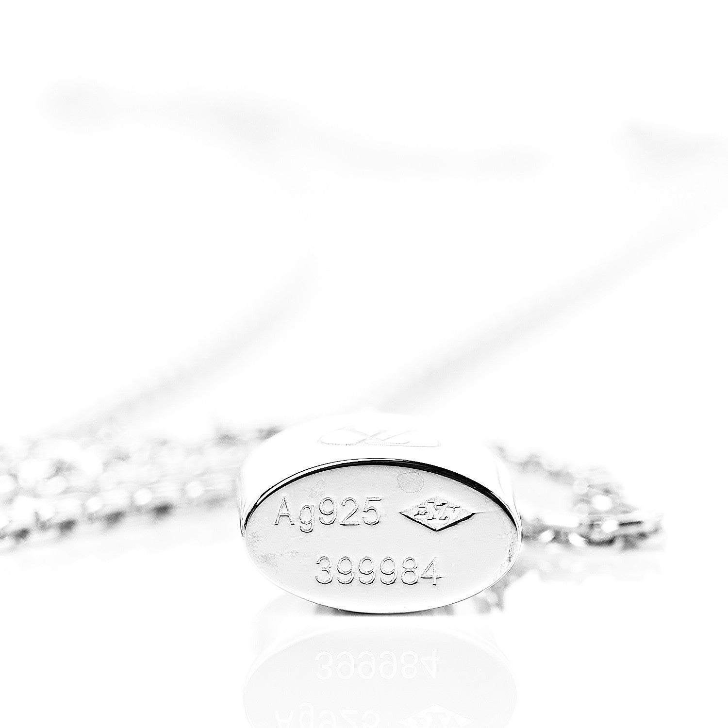 Louis Vuitton Sterling Silver Lockit Necklace 4 of 6