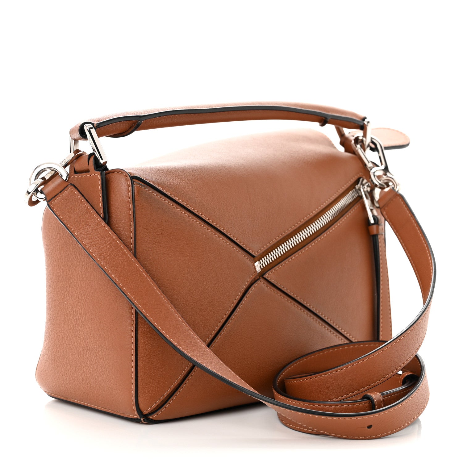Loewe Calfskin Small Puzzle Bag Tan 3 of 11