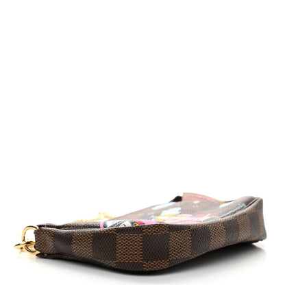 Louis Vuitton Damier Ebene 2020 Christmas Animation Big Wheel Mini Pochette Accessories Rose Ballerine 4 of 7