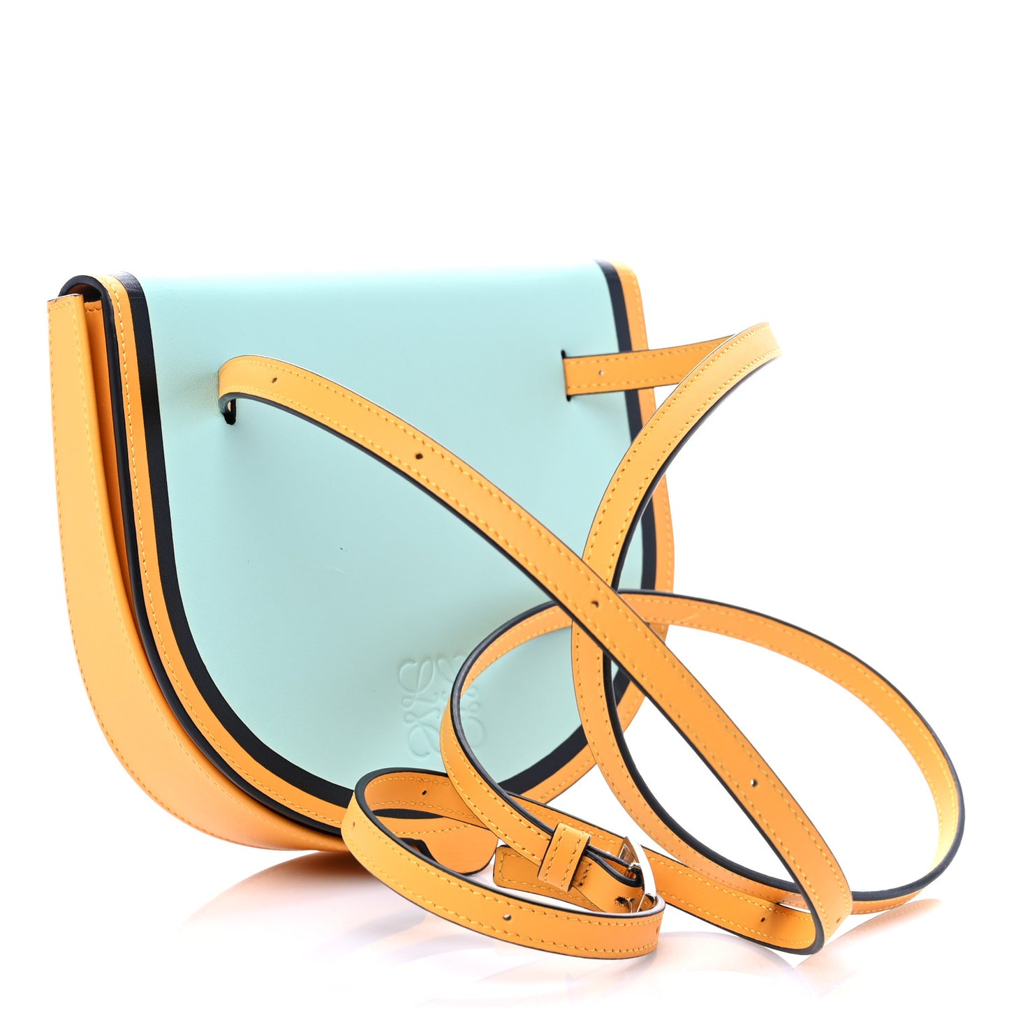 X KEN PRICE Calfskin Mini Heel Pouch Multicolor