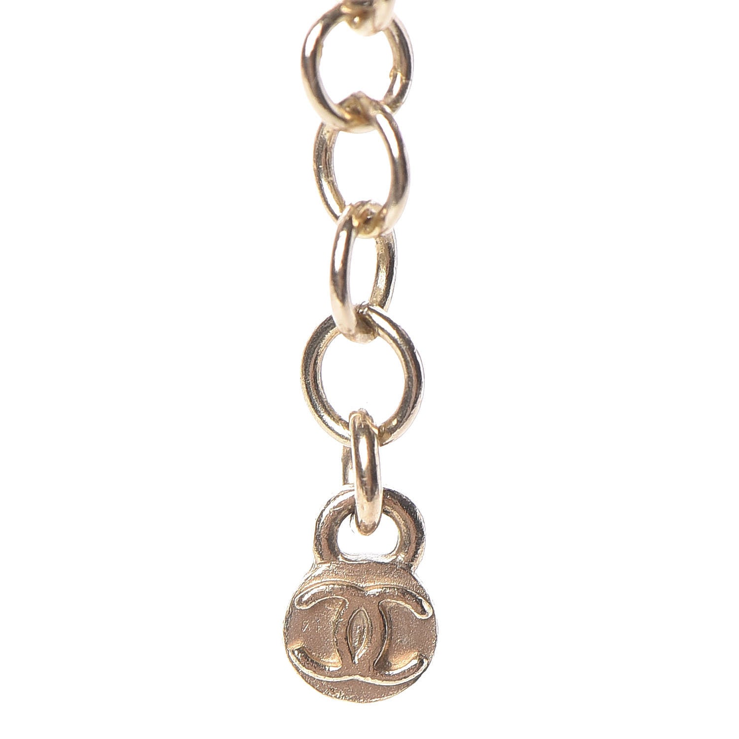Chanel Pearl CC Tassel Multistrand Necklace Gold Burgundy 7 of 7