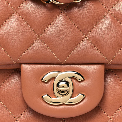 Chanel Lambskin Quilted Mini Square Flap Brown 8 of 13