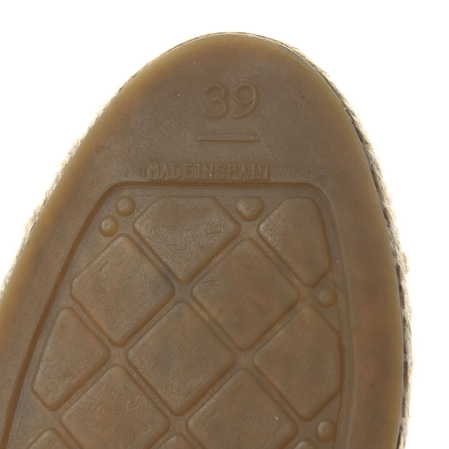 Lambskin CC Espadrilles 39 Beige Black