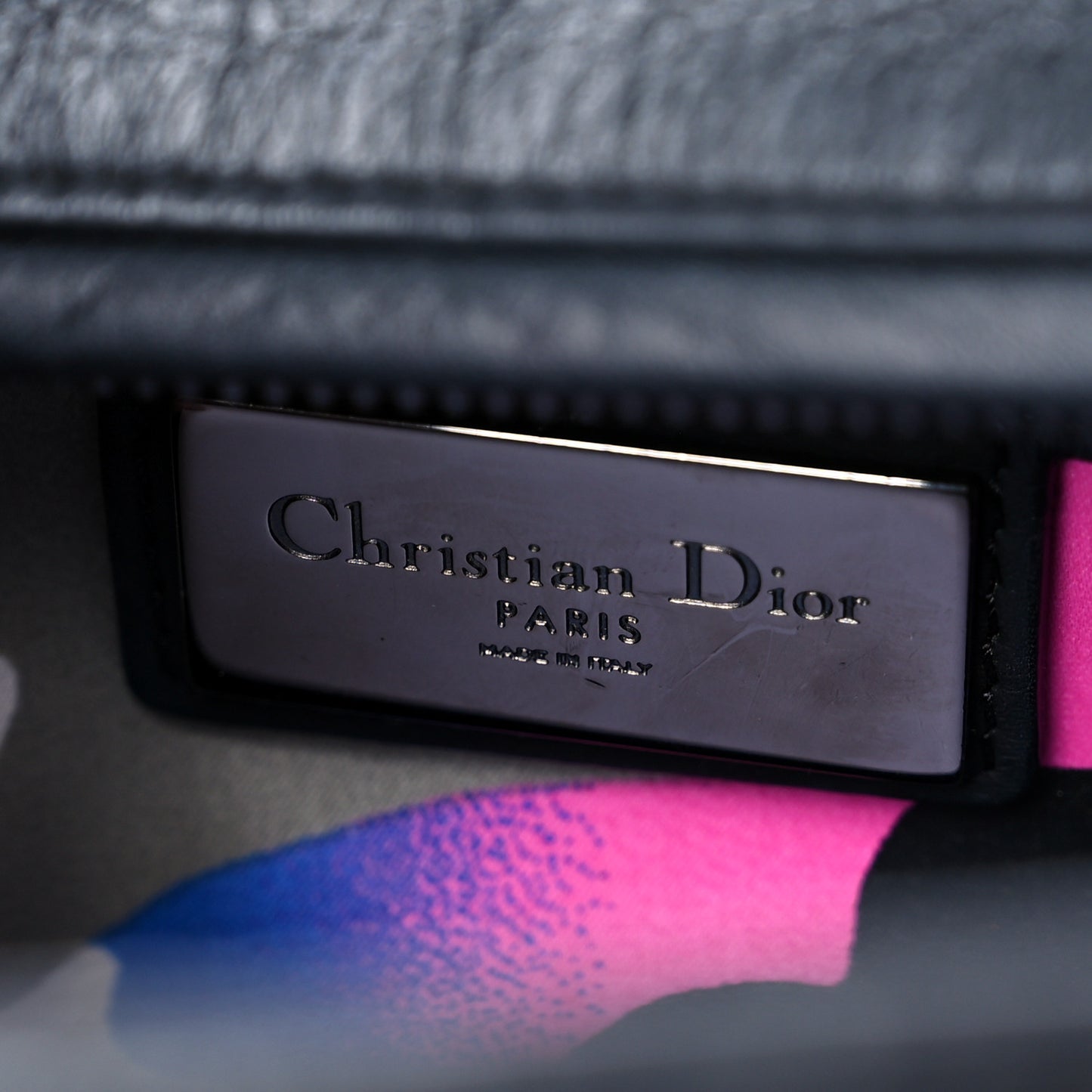 Calfskin Cannage Medium Anselm Reyle Lady Dior Black