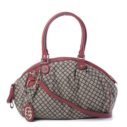Gucci Diamante Medium Sukey Boston Red 1 of 13