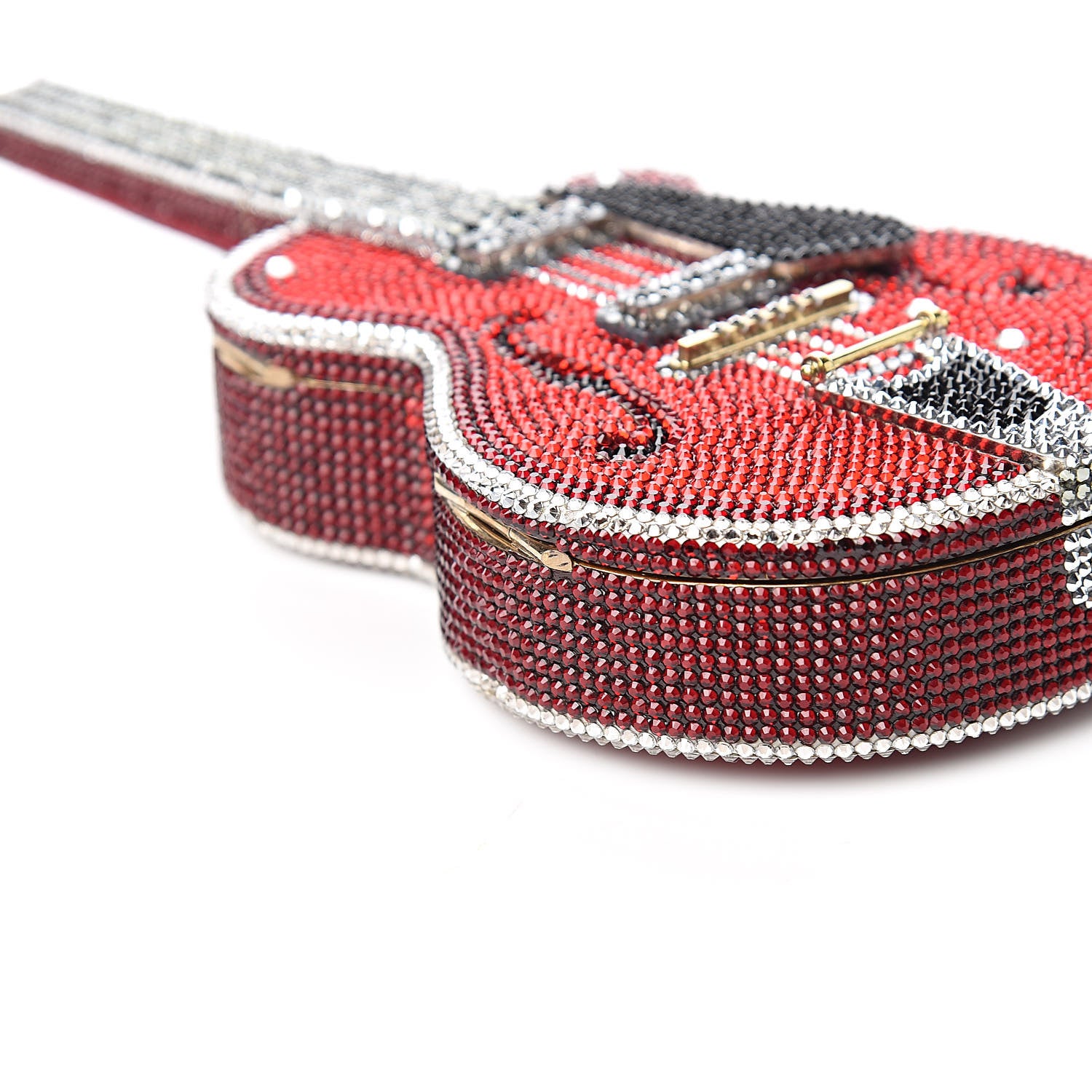 Judith Leiber Crystal Acoustic Electric Guitar Clutch Fire Multicolor 8 of 17