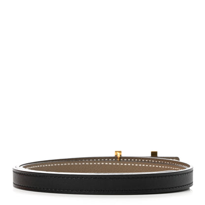 Hermes Epsom Swift 13mm Focus Belt 90 Etoupe Black 2 of 5