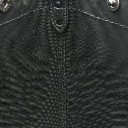 Prada Denim Calfskin Logo Shopping Tote Blue 12 of 17