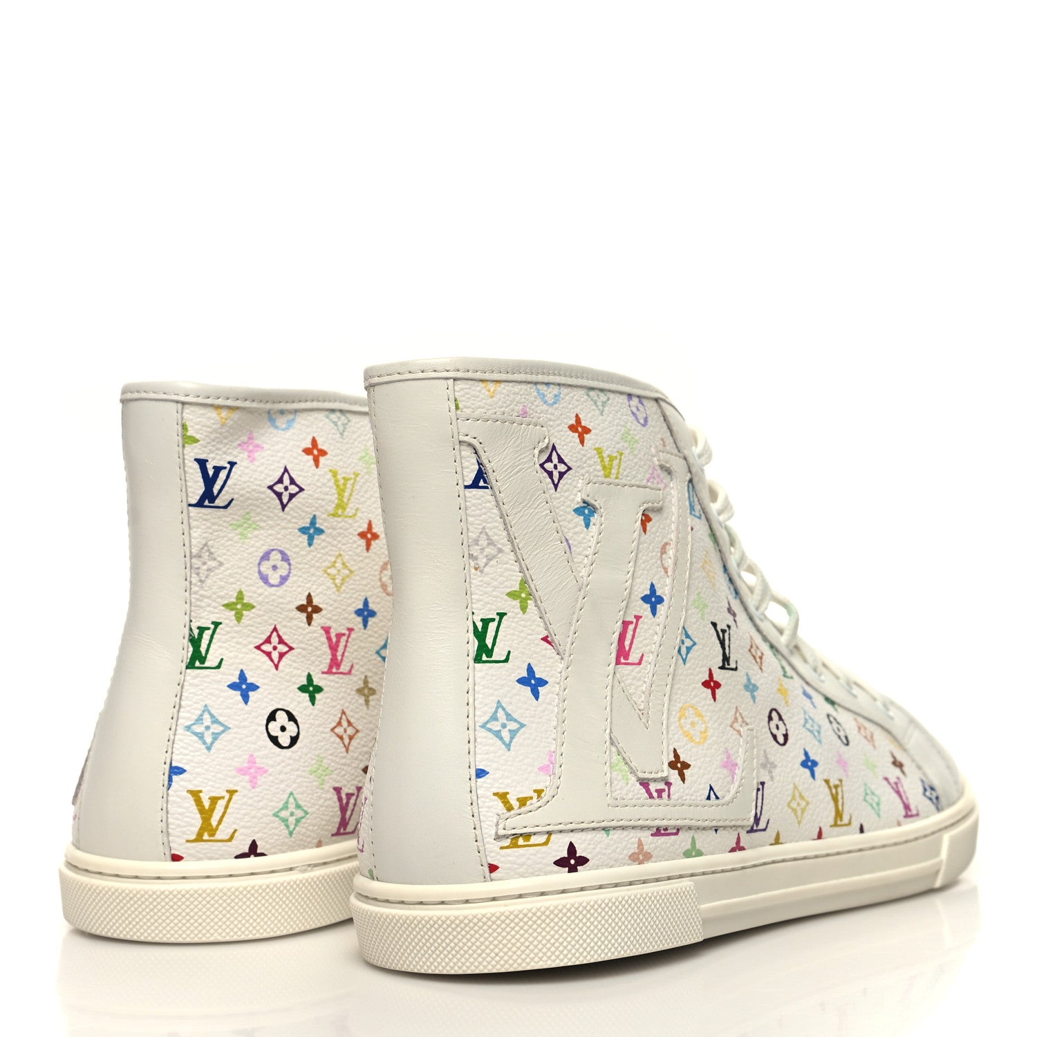 Louis Vuitton Monogram Multicolor High Top Sneakers 39 White 4 of 7