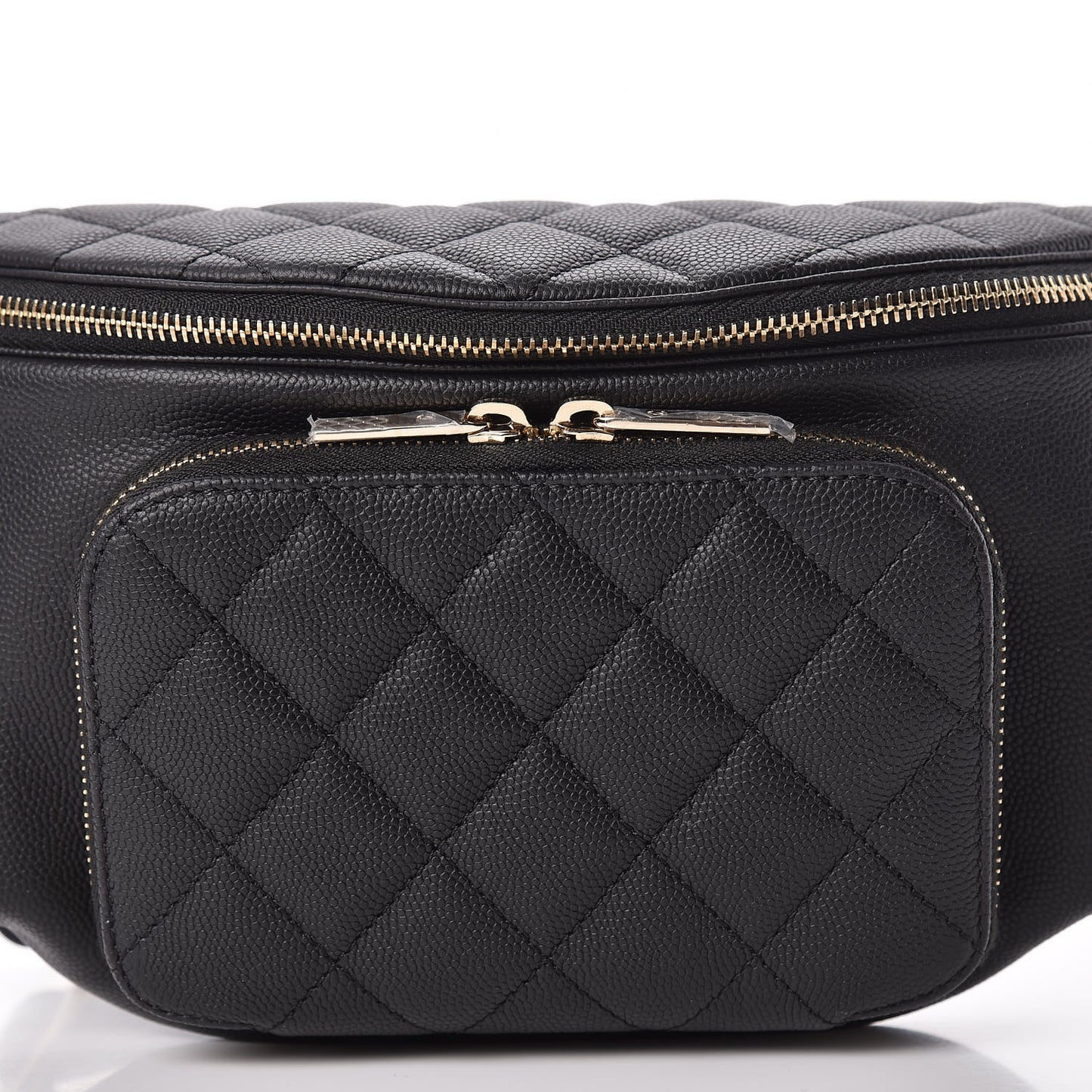 Caviar Quilted Business Affinity Waist Belt Bag Black