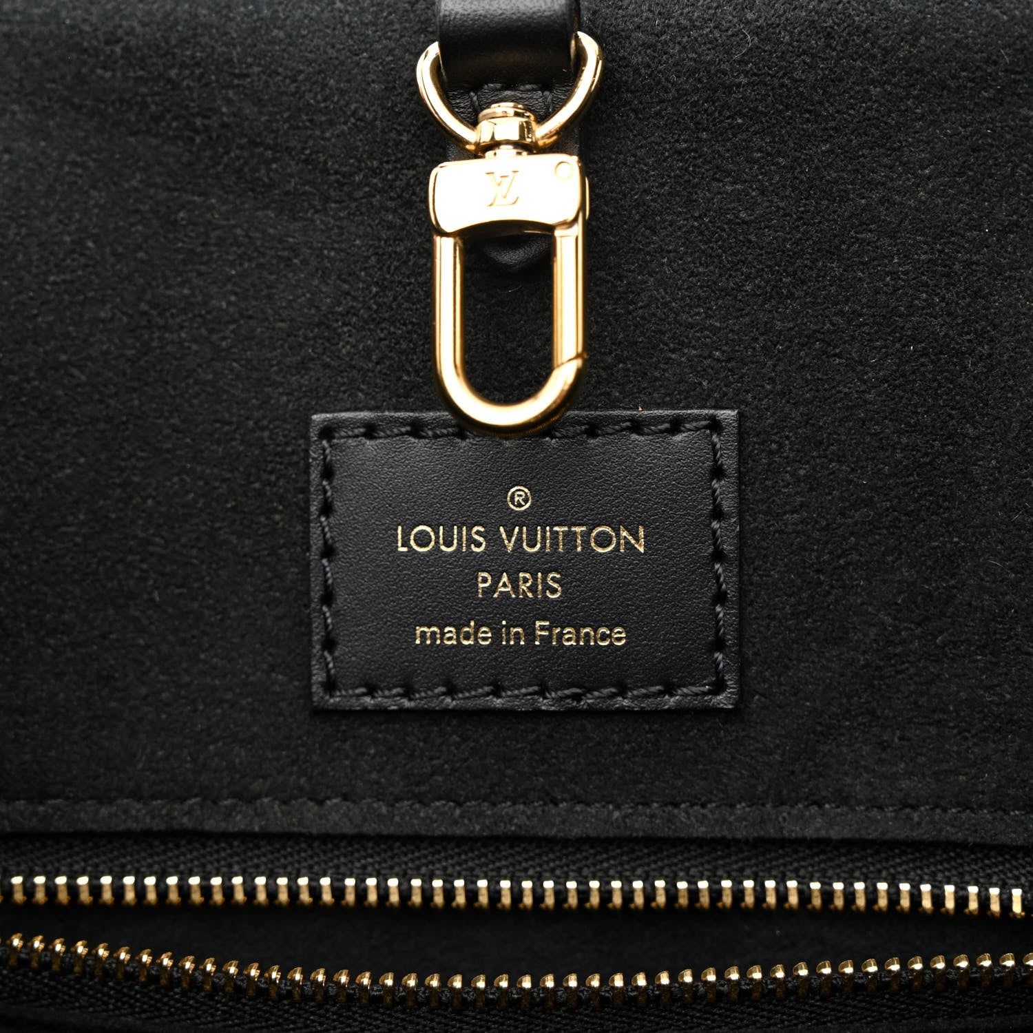Louis Vuitton Calfskin Monogram Fold Tote MM Black Wine Cream 6 of 9