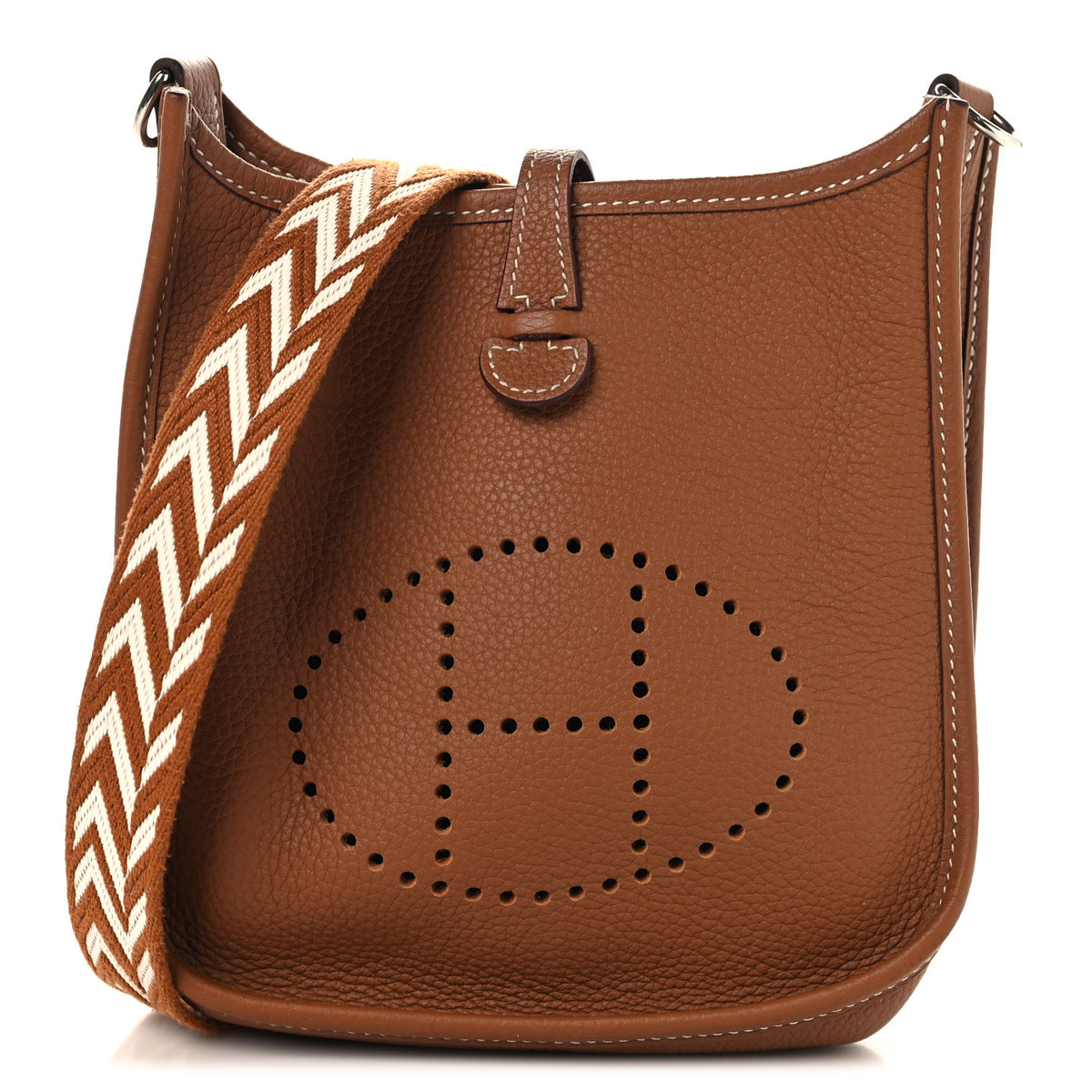 Hermes Taurillon Maurice Amazone Evelyne TPM Gold White 1 of 10