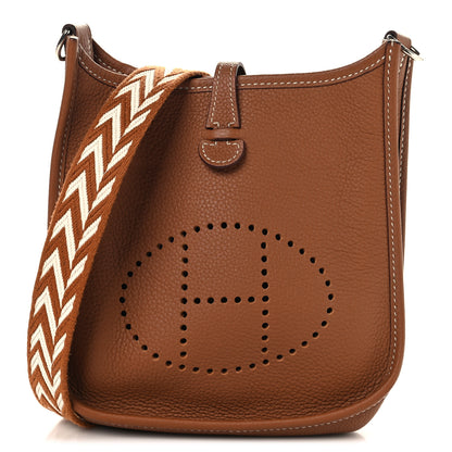 Hermes Taurillon Maurice Amazone Evelyne TPM Gold White 1 of 10