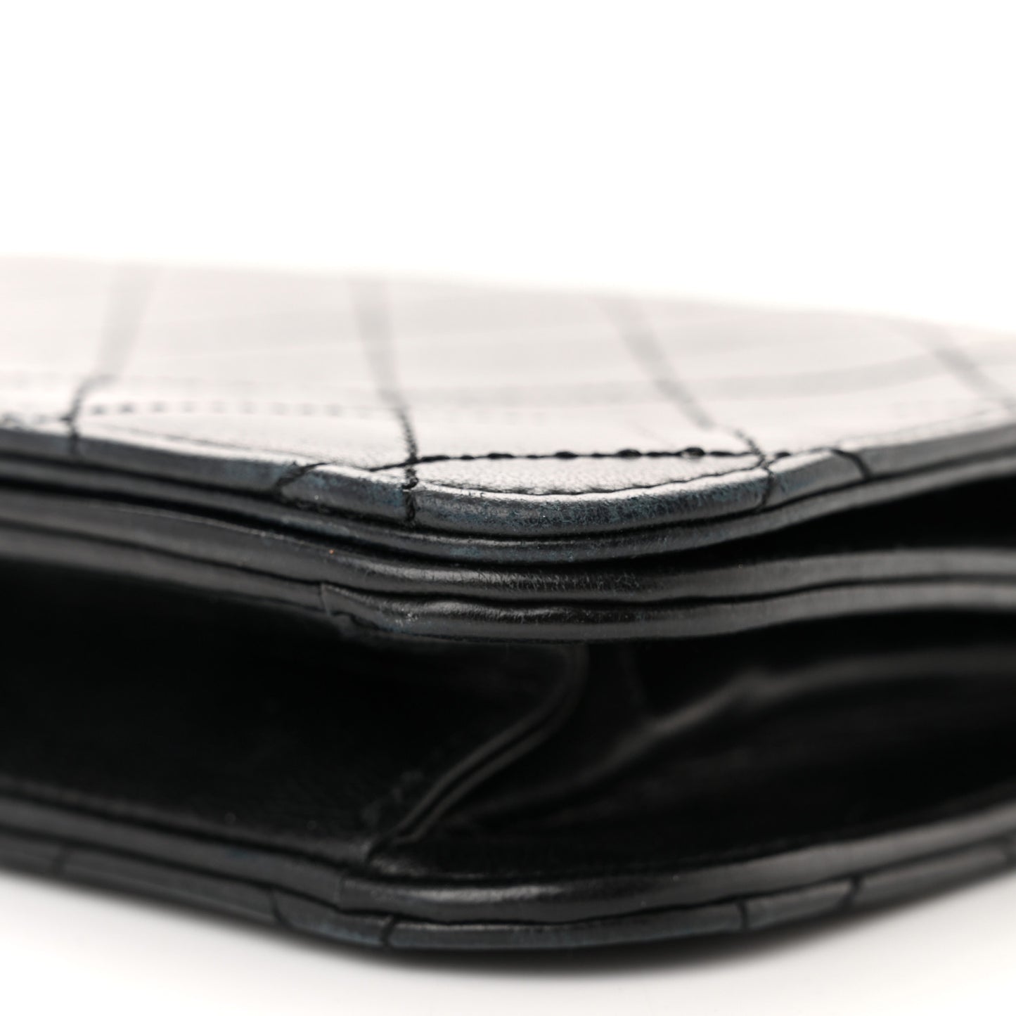 Lambskin Quilted Small Single Flap Black