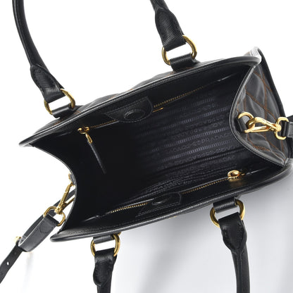 Prada Saffiano Tessuto Nylon Impunturato Quilted Shopper Black 6 of 10