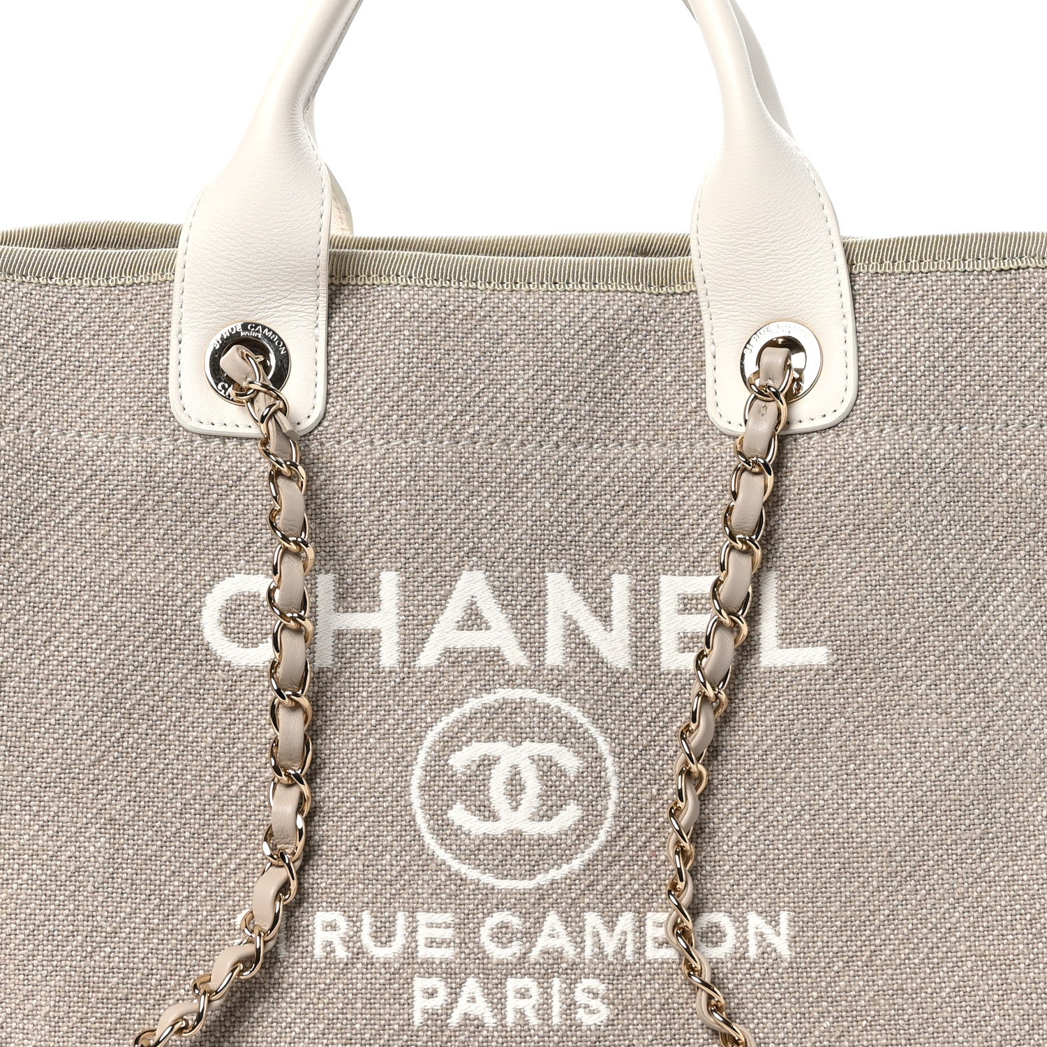 Chanel Mixed Fibers Calfskin Small Deauville Tote Light Grey 9 of 11