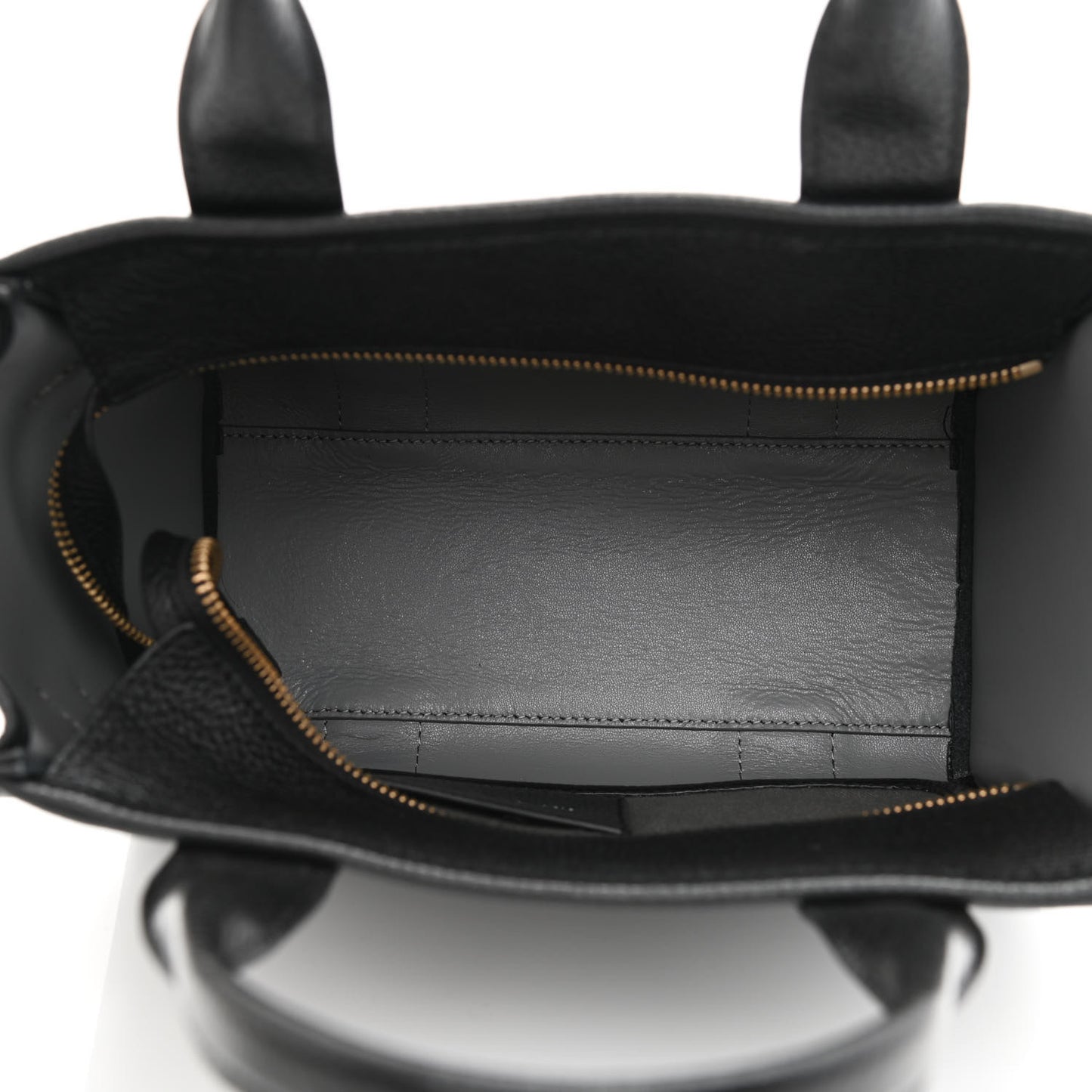 Grained Calfskin Small The Tote Bag Black