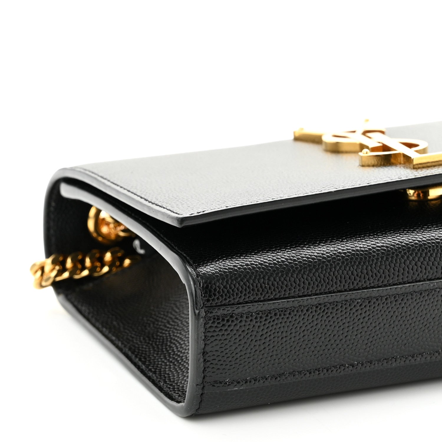 Saint Laurent Grain De Poudre Small Monogram Kate Satchel Black 9 of 10