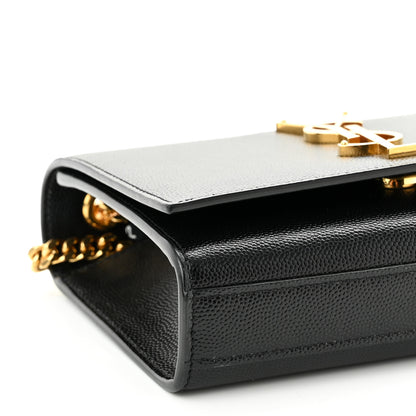 Saint Laurent Grain De Poudre Small Monogram Kate Satchel Black 9 of 10
