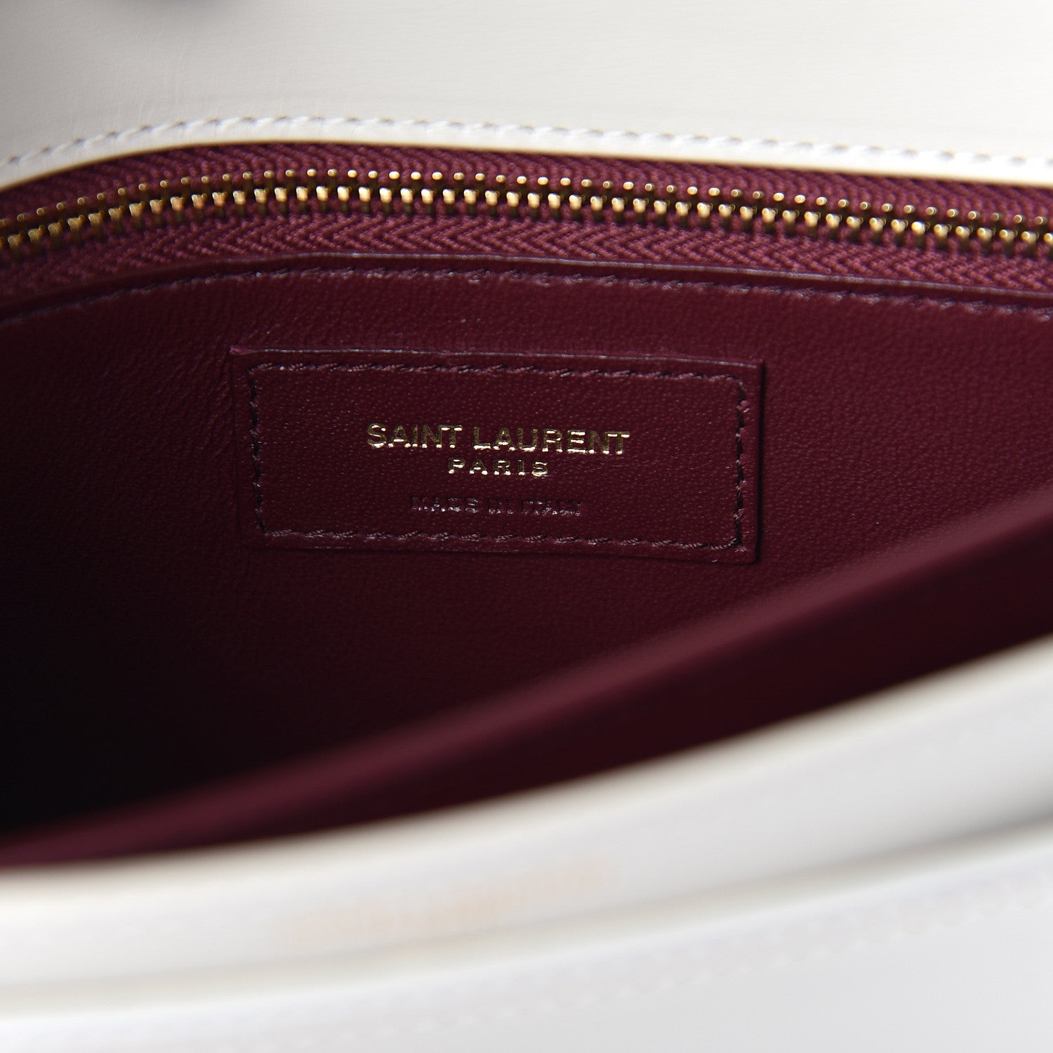Saint Laurent Calfskin Monogram Cassandra Clasp Bag Porcellana 5 of 14