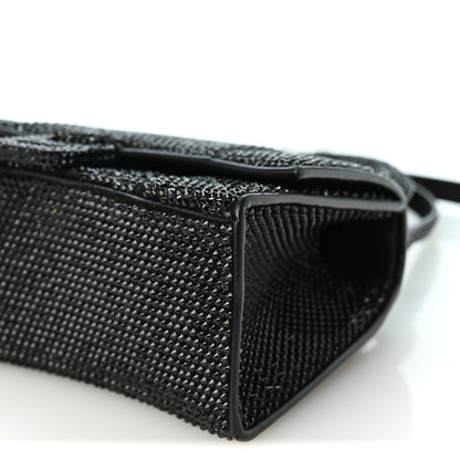 Balenciaga Strass Suede Hourglass Top Handle Bag XS Black Jet 10 of 12