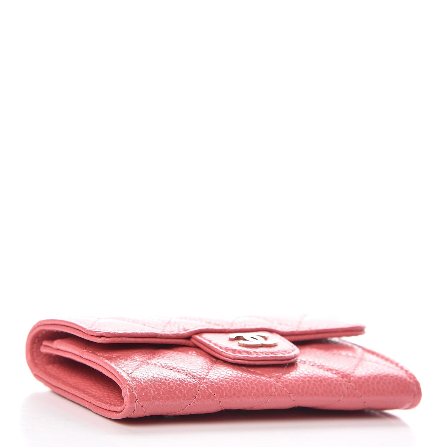 Chanel Metallic Caviar Quilted Flap Card Holder Pink 4 of 9
