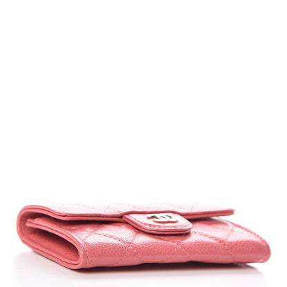 Chanel Metallic Caviar Quilted Flap Card Holder Pink 4 of 9