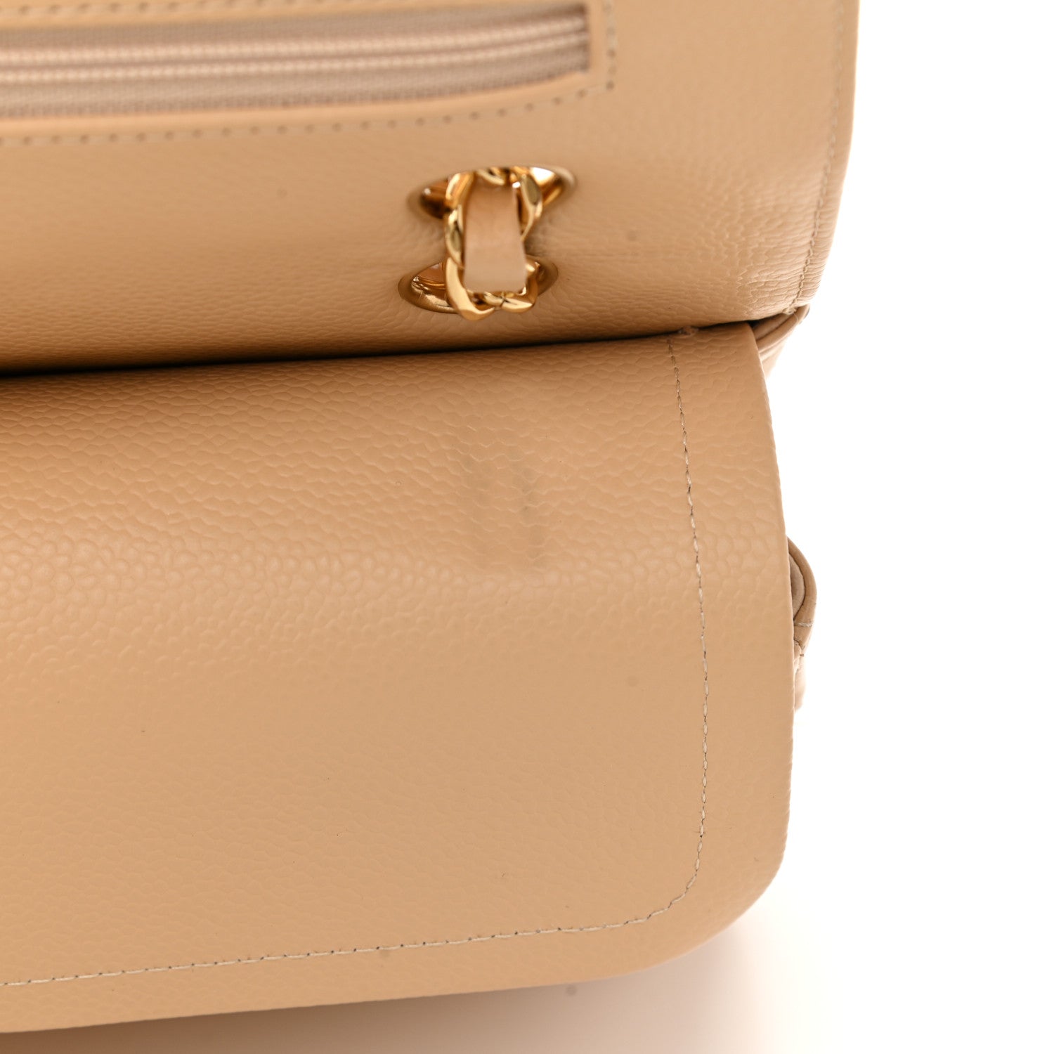 Chanel Caviar Quilted Medium Double Flap Beige 12 of 12