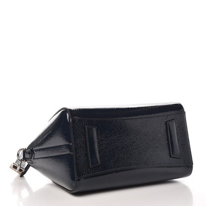 Givenchy Crinkled Patent Deerskin Small Antigona Deep Blue 4 of 9