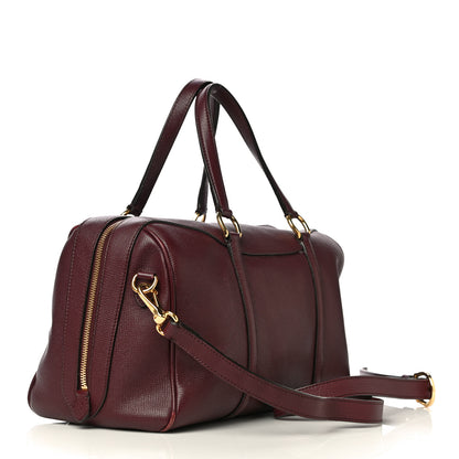 Burberry Derby Calfskin Medium Alchester Bowling Bag Mahogany Red 3 of 18