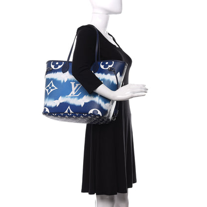 Louis Vuitton Monogram Escale Neverfull MM Blue 2 of 12