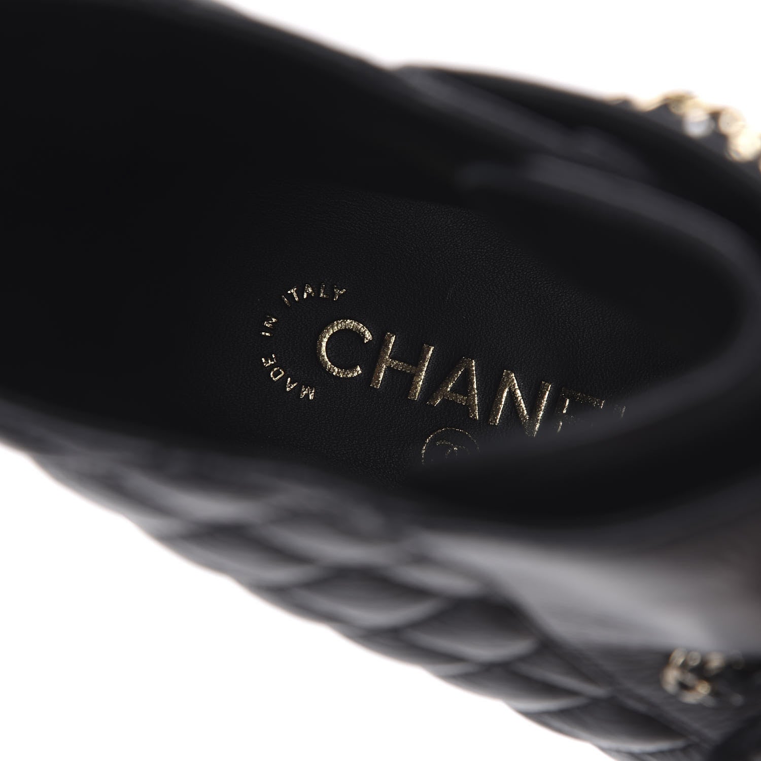 Chanel Shiny Goatskin Calfskin Quilted Lace Up Combat Boots 42 Black 7 of 9