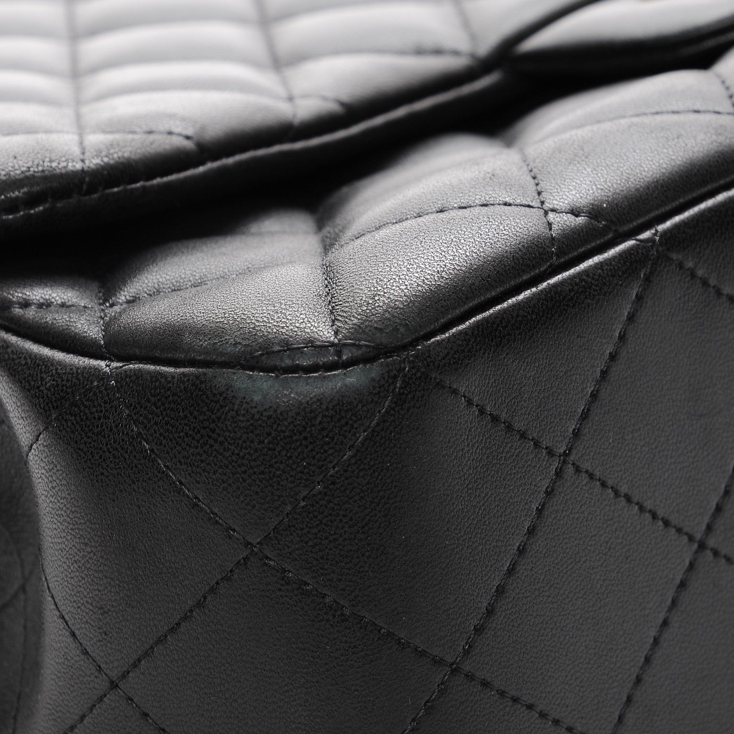 Chanel Lambskin Quilted Jumbo Single Flap Black 9 of 12