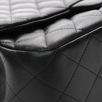 Chanel Lambskin Quilted Jumbo Single Flap Black 9 of 12