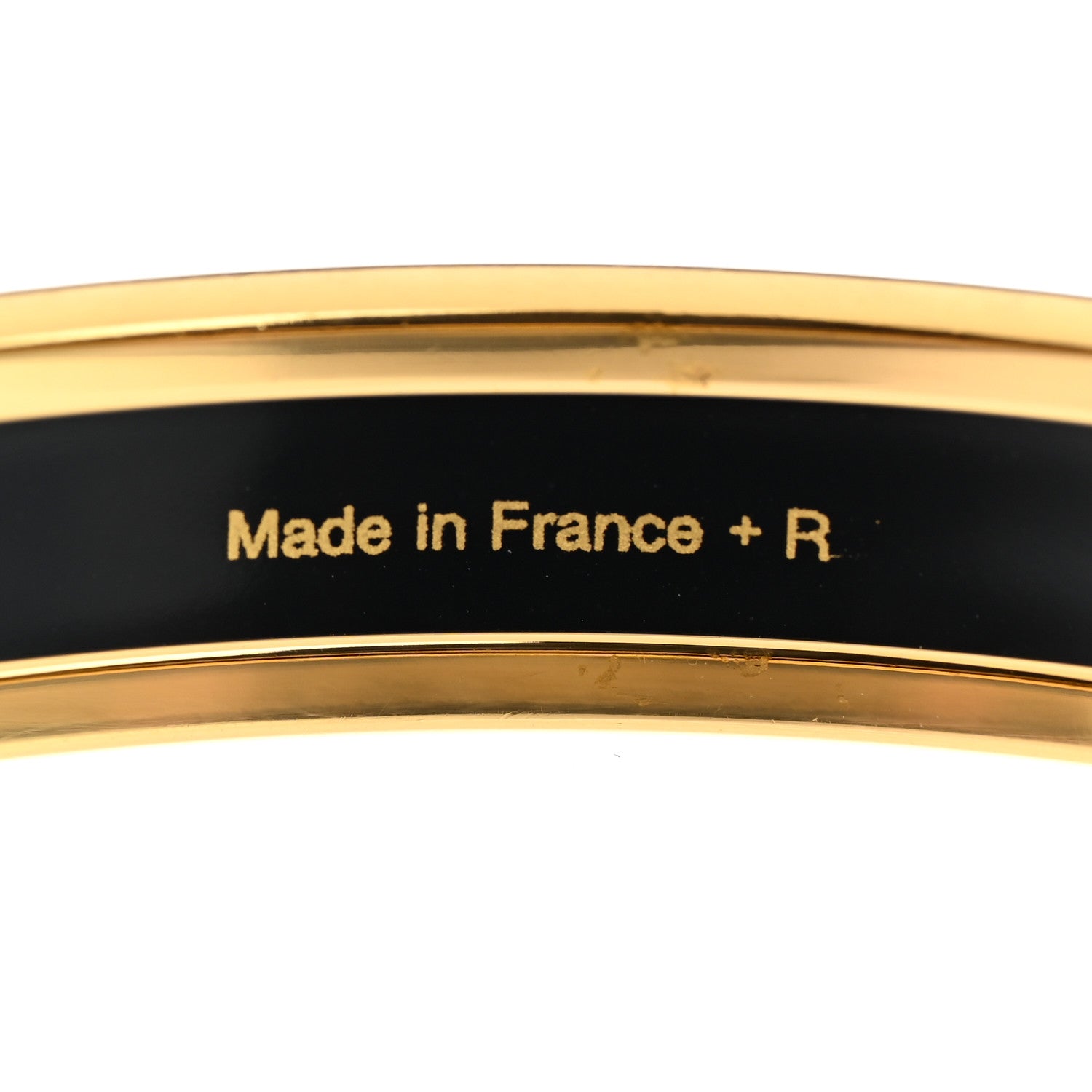 Hermes Enamel Printed Narrow Caleche Bracelet 70 Jaune De Mars 5 of 5