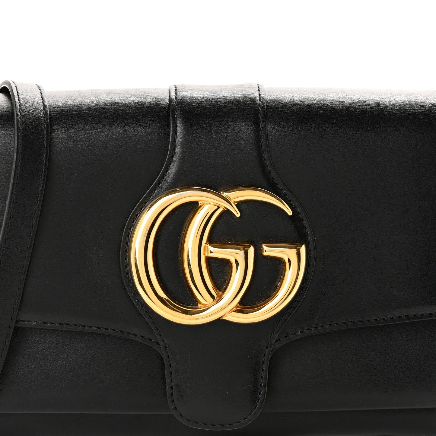 Vitello Palmellato Lux Small Arli Flap Shoulder Bag Black
