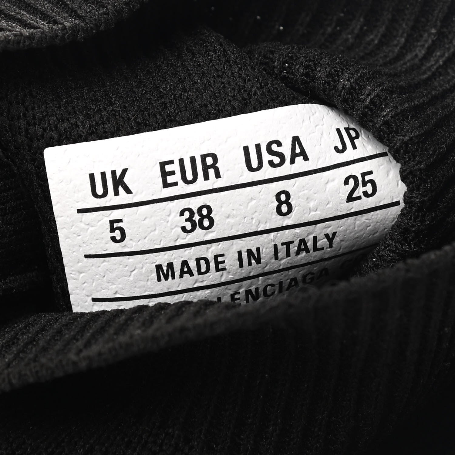 Balenciaga Neoprene Knit Womens Speed Sneakers 38 Black White 8 of 9