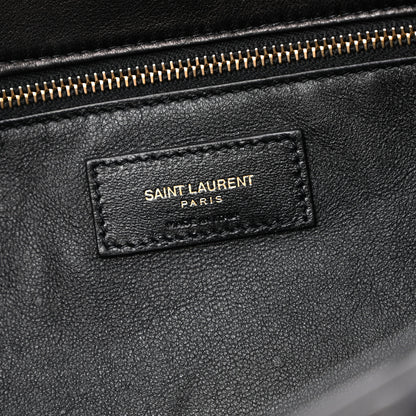 Saint Laurent Lambskin Quilted Sade Puffer Envelope Clutch Black 12 of 18