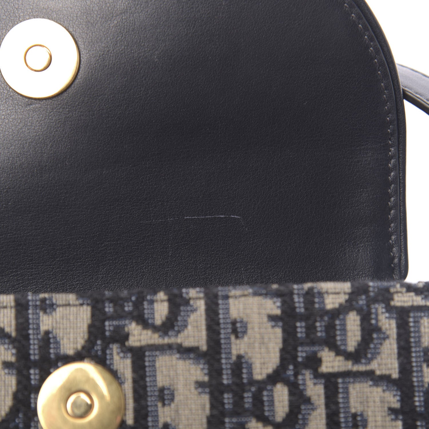 Christian Dior Oblique Saddle Belt Bag Blue 6 of 13