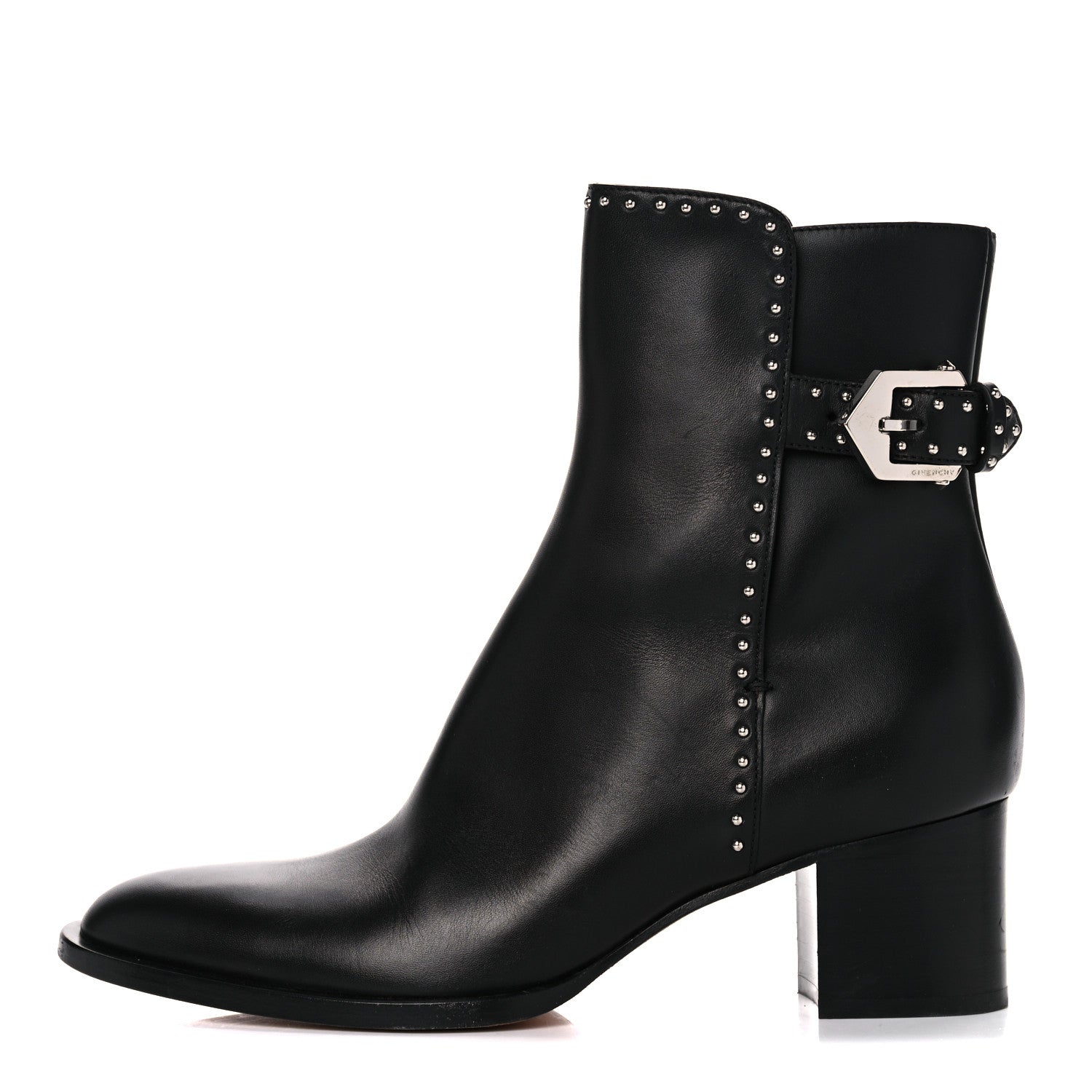 Givenchy Smooth Calfskin Elegant Studded Ankle Boots 39.5 Black 1 of 19