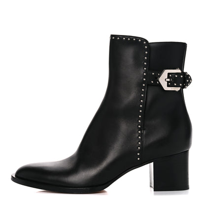 Givenchy Smooth Calfskin Elegant Studded Ankle Boots 39.5 Black 1 of 19