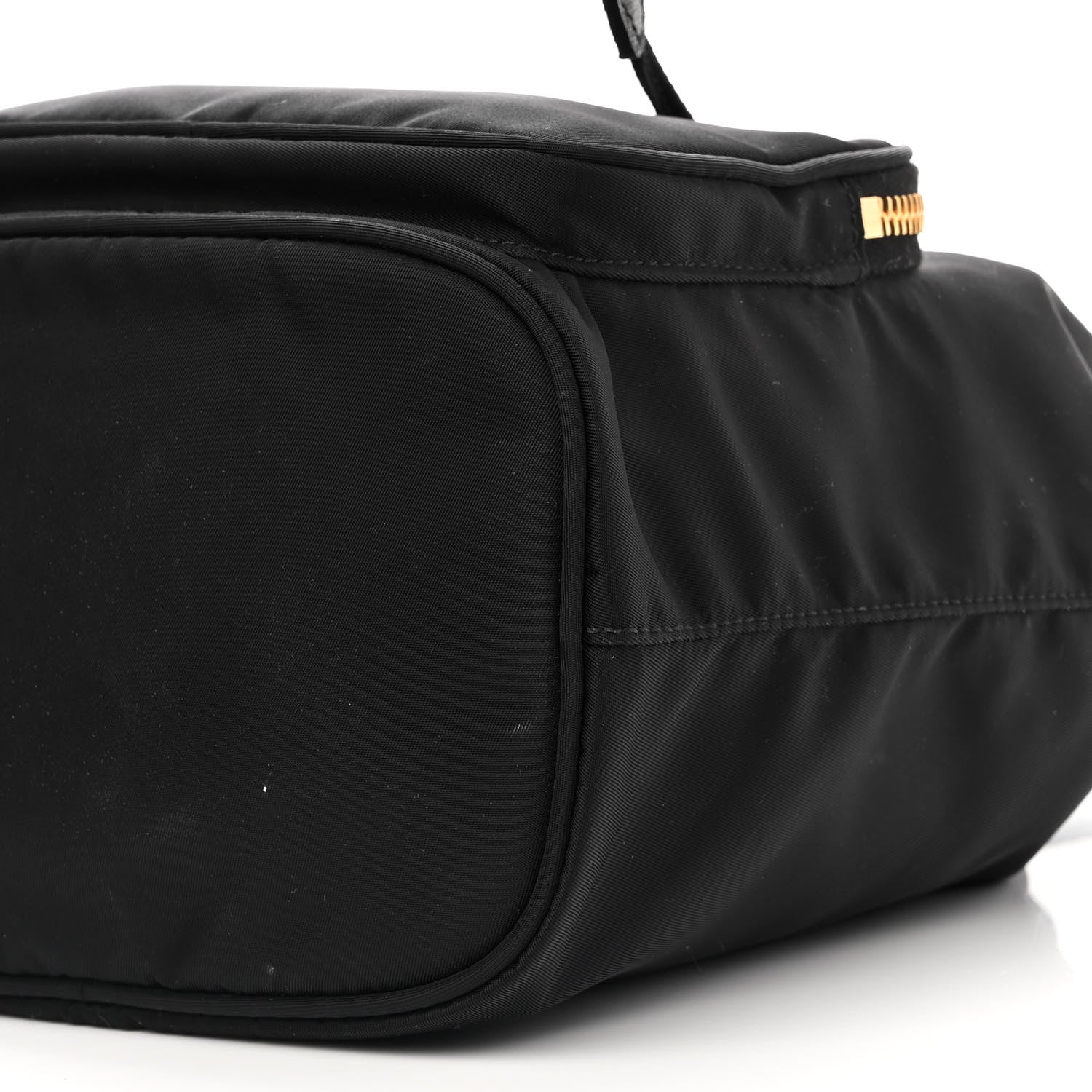 Prada Saffiano Tessuto Nylon Mini Bucket Crossbody Bag Black 11 of 12